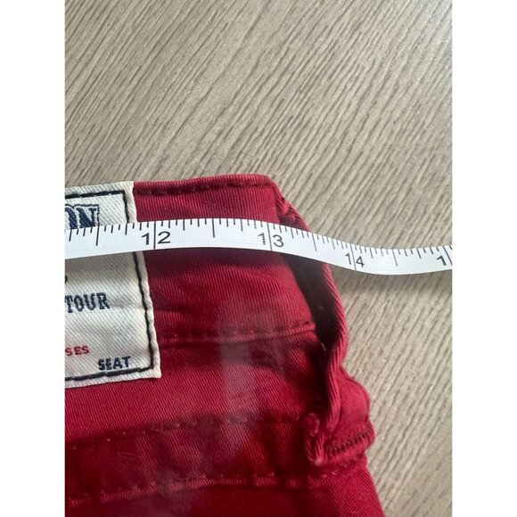 True Religion Swarovski Crystals Logo Leggings Red Skinny Jeans Size 26 - Picture 11 of 11